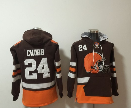 Men's Cleveland Browns #24 Nick Chubb Black Ageless Must-Have Lace-Up Pullover Hoodie Men's Cleveland Browns #24 Nick Chubb Black Ageless Must-Have Lace-Up Pullover Hoodie